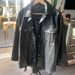 Shinestar Vegan Leather Shirt